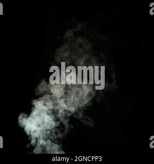 Black Background Infused With Vibrant Green Smoke Texture, Steam