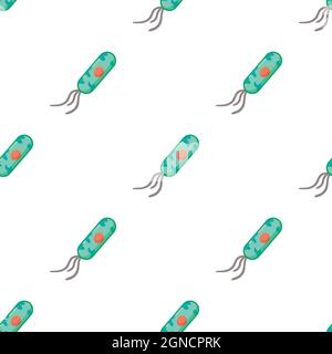 Microbe pattern seamless background texture repeat wallpaper geometric vector Stock Vector