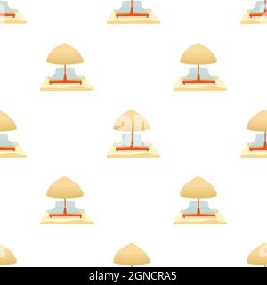 Beach pattern seamless background texture repeat wallpaper geometric vector Stock Vector