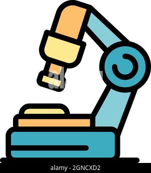 Surgical table icon. Outline surgical table vector icon color flat isolated Stock Vector