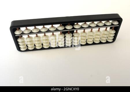 Calculation tool, abacus, simple arithmetic calculations such as addition, subtraction, multiplication and division, Japan in the middle of the 16th c Stock Photo