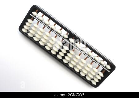 Calculation tool, abacus, simple arithmetic calculations such as addition, subtraction, multiplication and division, Japan in the middle of the 16th c Stock Photo