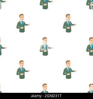 Presenter pattern seamless background texture repeat wallpaper geometric vector Stock Vector