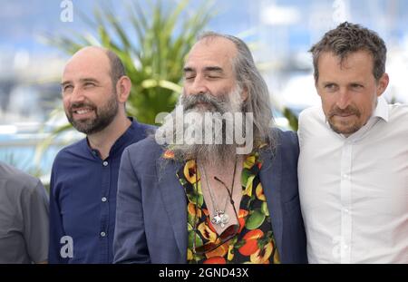 Sylvain Tesson attends the La Panthere Des Neiges attend the Women Do Cry  photocall during the 74th annual Cannes Film Festival on July 14, 2021 in  Cannes, France. Photo by David Niviere/ABACAPRESS.COM