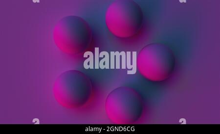 Bright ball with colorful 3d render gradient floating on surface. Creative minimalism with simple geometrically round shape. Futuristic planet in abst Stock Photo