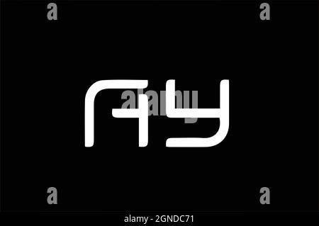 YA  OR AY INITIAL LOGO-VECTOR Stock Vector