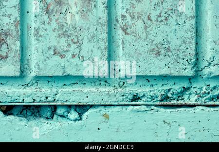 Old shabby green plaster background Stock Photo