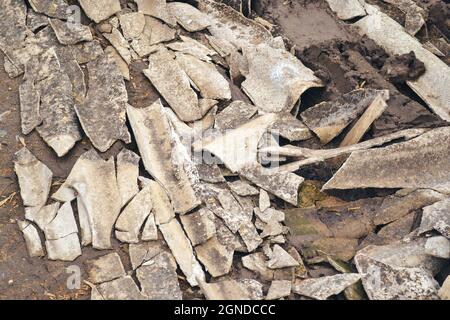 broken slate close-up Stock Photo