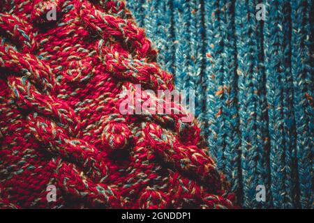 Background of knitting patterns Stock Photo