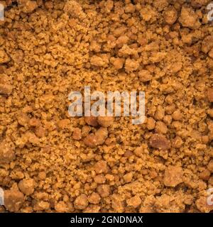 palm sugar, golden brown color unrefined sugar product also called kithul sugar, sweet and sugary traditional food in sri lanka Stock Photo