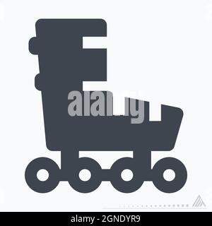 Icon Roller Skates - Glyph Style - Simple illustration, Editable stroke, Design template vector, Good for prints, posters, advertisements, announcemen Stock Vector