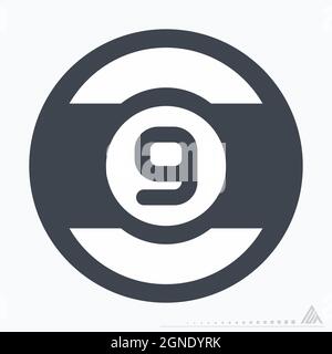 Icon Billiard - Glyph Style - Simple illustration, Editable stroke, Design template vector, Good for prints, posters, advertisements, announcements, i Stock Vector