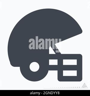 Icon Hockey Helmet - Glyph Style - Simple illustration, Editable stroke, Design template vector, Good for prints, posters, advertisements, announcemen Stock Vector