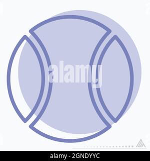 Icon Tennis - Two Tone Style - Simple illustration, Editable stroke, Design template vector, Good for prints, posters, advertisements, announcements, Stock Vector