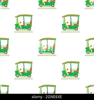Asian taxi pattern seamless background texture repeat wallpaper geometric vector Stock Vector