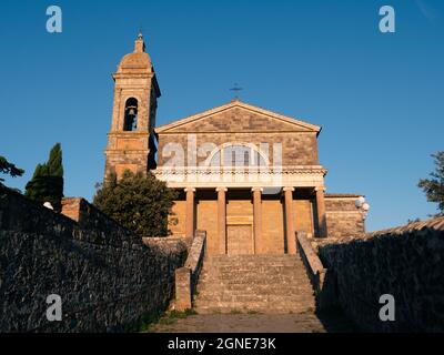 Cathedral of the Holy Savior or Cattedrale del Santissimo Salvatore in Montalcino, Tuscany, Italy Stock Photo