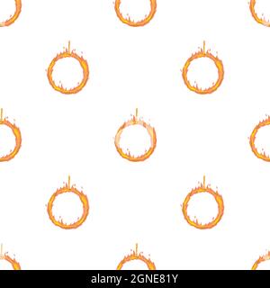 Ring of fire pattern seamless background texture repeat wallpaper geometric vector Stock Vector