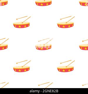 Drum pattern seamless background texture repeat wallpaper geometric vector Stock Vector