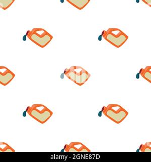 Jerrycan pattern seamless background texture repeat wallpaper geometric vector Stock Vector