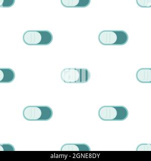 On or off slider pattern seamless background texture repeat wallpaper geometric vector Stock Vector