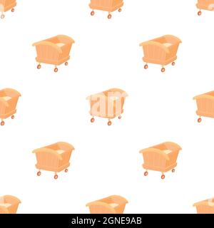 Wooden baby cot pattern seamless background texture repeat wallpaper geometric vector Stock Vector