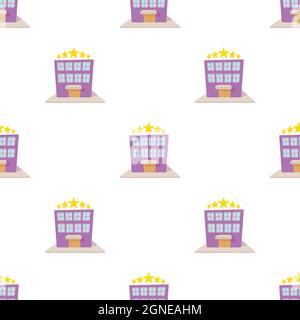 Hotel five stars pattern seamless background texture repeat wallpaper geometric vector Stock Vector