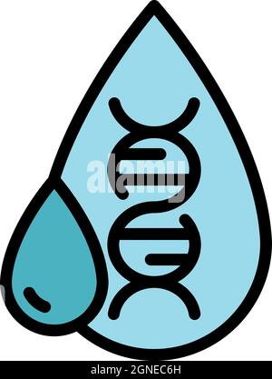 Drop dna modified icon. Outline drop dna modified vector icon for web ...