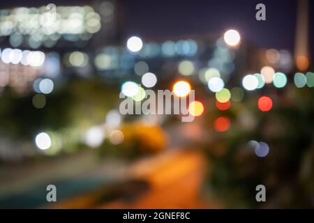 Defocussed city lights at night. High quality photo Stock Photo