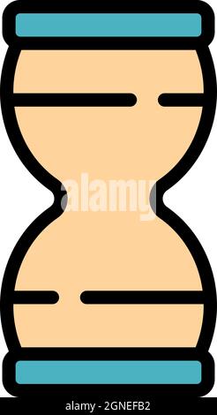 Experience hourglass icon. Outline experience hourglass vector icon color flat isolated Stock Vector