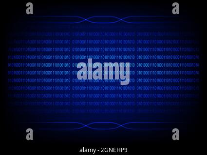 graphics design concept Binary code assigns 0 1 from binary number system technology circuit vector illustration Stock Vector