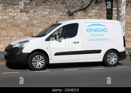 Villefranche, France - March 8, 2020: Engie Solutions is the entity of the Engie group which brings together all of its energy efficiency activities Stock Photo