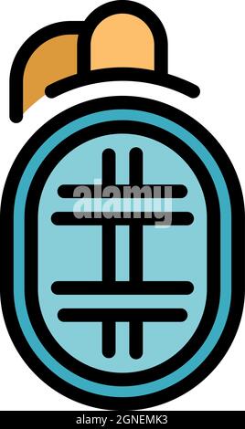 Police smoke grenade icon. Flat illustration of police smoke grenade ...