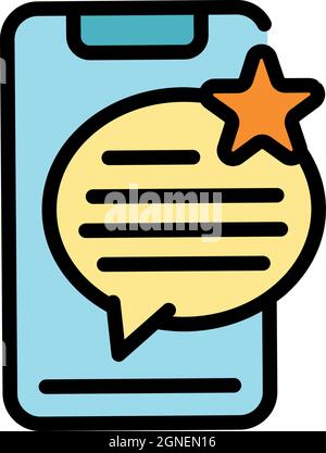 Smartphone dislike icon. Outline smartphone dislike vector icon color flat isolated Stock Vector