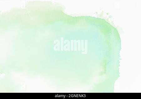 green abstract watercolor texture background. High quality and resolution beautiful photo concept Stock Photo