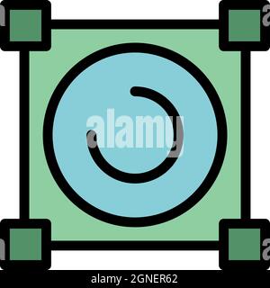 Creation redesign icon. Outline creation redesign vector icon color flat isolated Stock Vector