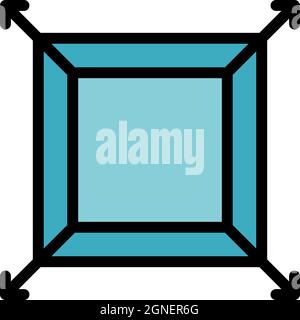 Size redesign icon. Outline size redesign vector icon color flat isolated Stock Vector