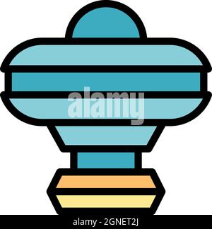Clean filter pool icon. Outline clean filter pool vector icon color flat isolated Stock Vector
