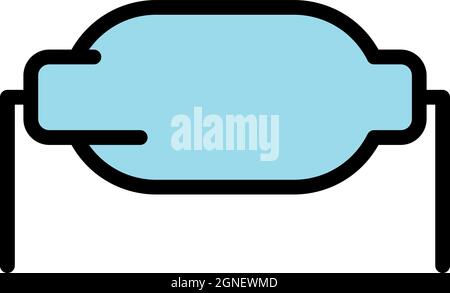 Fixed resistor icon. Outline fixed resistor vector icon color flat isolated Stock Vector