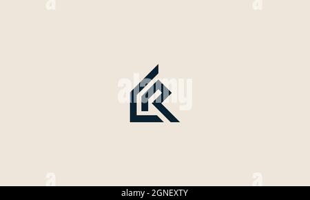 LETTERS CR LOGO DESIGN WITH NEGATIVE SPACE EFFECT FOR ILLUSTRATION USE Stock Vector