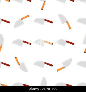 Illustration on theme pattern steel axes with wooden handle, metal ax for hunting. Big kit ax consisting of many identical axes on white background. F Stock Vector