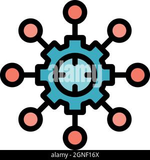 Adaptive changes icon. Outline adaptive changes vector icon color flat isolated Stock Vector