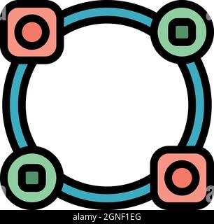 Adapt to new icon. Outline adapt to new vector icon color flat isolated Stock Vector