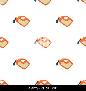 Jerrycan pattern seamless background texture repeat wallpaper geometric vector Stock Vector