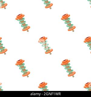 Ignition coil pattern seamless background texture repeat wallpaper geometric vector Stock Vector