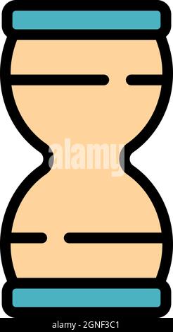 Experience hourglass icon. Outline experience hourglass vector icon color flat isolated Stock Vector