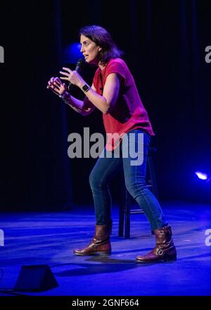 AUSTIN, TEXAS - SEPTEMBER 24: Erin Foley performs onstage during the Moontower Comedy Festival on September 24, 2021 in Austin, Texas.(Photo by Maggie Boyd/SipaUSA) Credit: Sipa USA/Alamy Live News Stock Photo