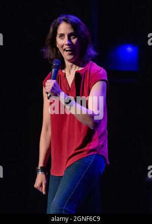 AUSTIN, TEXAS - SEPTEMBER 24: Erin Foley performs onstage during the Moontower Comedy Festival on September 24, 2021 in Austin, Texas.(Photo by Maggie Boyd/SipaUSA) Credit: Sipa USA/Alamy Live News Stock Photo