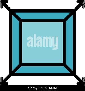 Size redesign icon. Outline size redesign vector icon color flat isolated Stock Vector