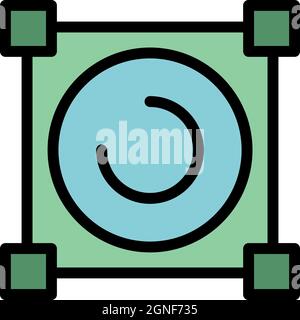Creation redesign icon. Outline creation redesign vector icon color flat isolated Stock Vector