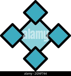 Creative redesign icon. Outline creative redesign vector icon color flat isolated Stock Vector